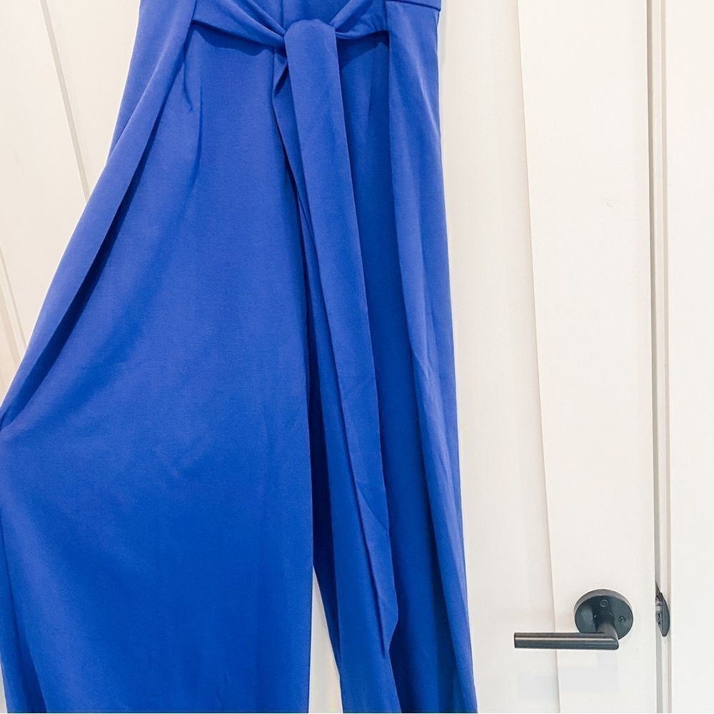 Allegra-K Wide-Leg Jumpsuit Blue Size Large Women’s - Picture 3 of 4